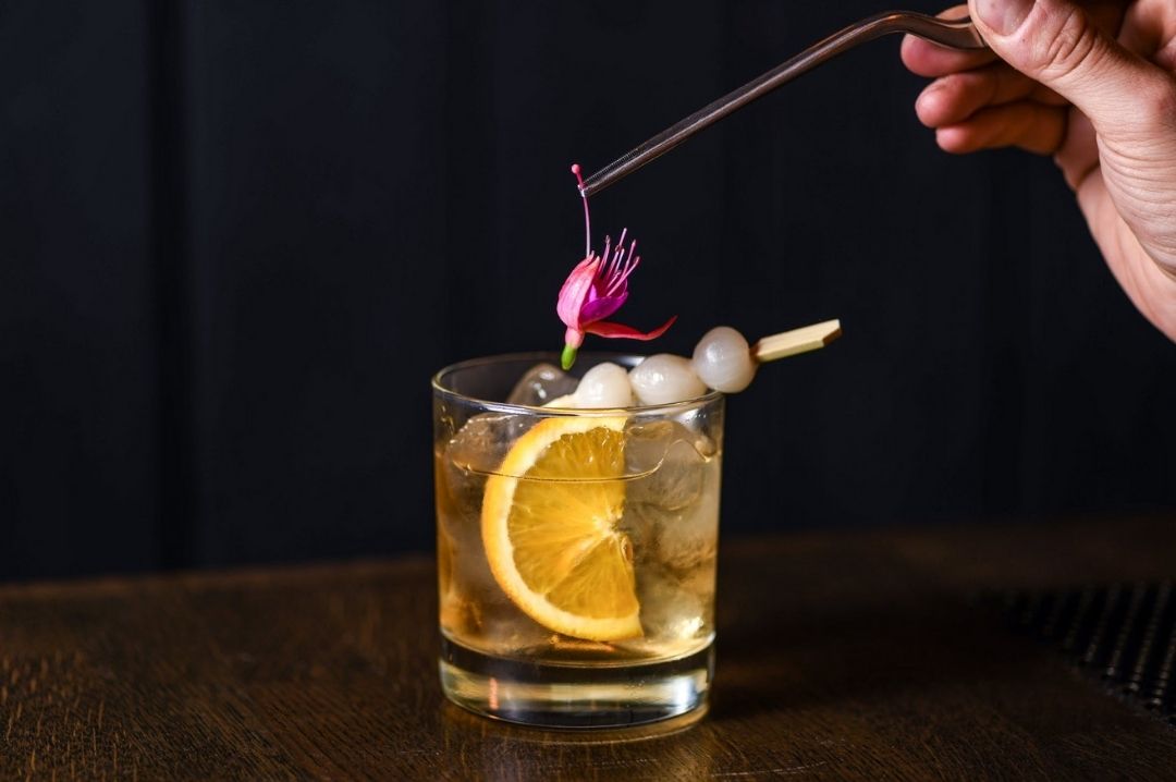 Making Cocktails in a Lowball lowball glass